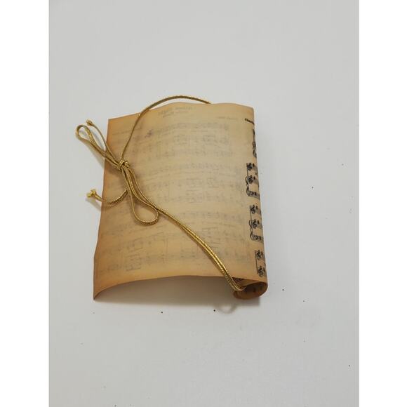 Vintage 1970's Christmas Silent Night Holy Night Sheet Music Ornament - Picture 3 of 4